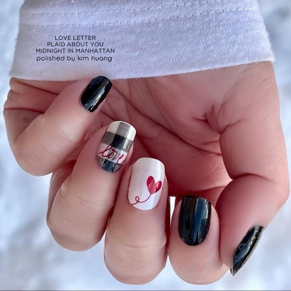 Color Street “Love Letter” creme finish of scribbled hearts & love nail strips - Picture 5 of 11